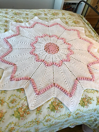 Around the Rosy Baby Blanket - Crochet Pattern