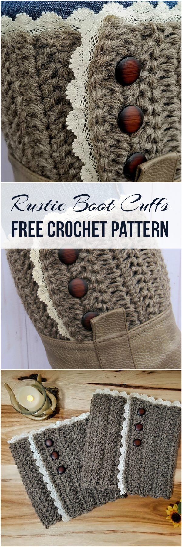 Rustic Boot Cuffs Free Crochet Pattern