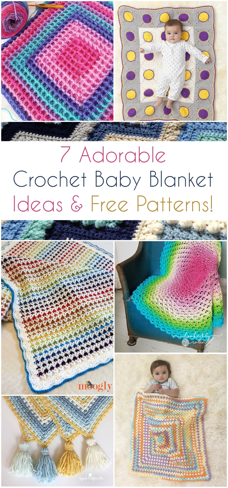7 Adorable Crochet Baby Blanket Ideas & Free Patterns