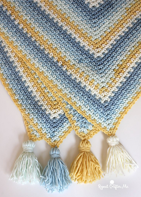 Moss Stitch in a Square Blanket - Free Crochet Pattern