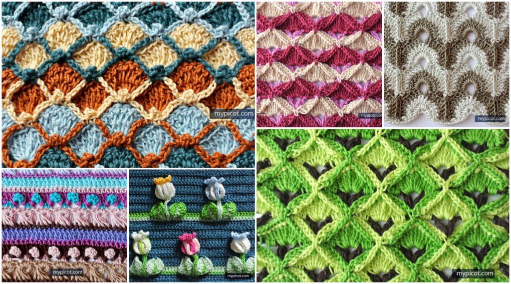 6 Multi-colored Crochet Stitches That Look Stunning in a Blanket, Pillow or Scarf