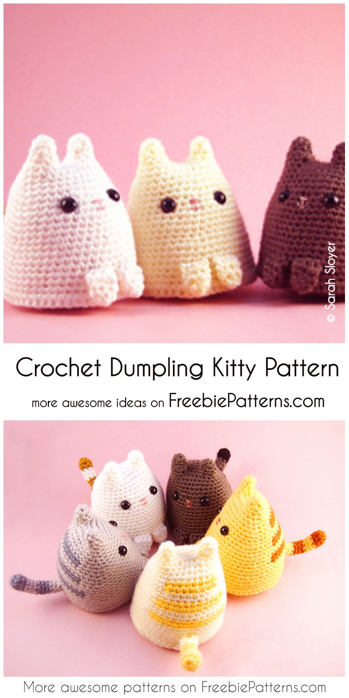 Crochet Dumpling Kitty [Free Pattern]