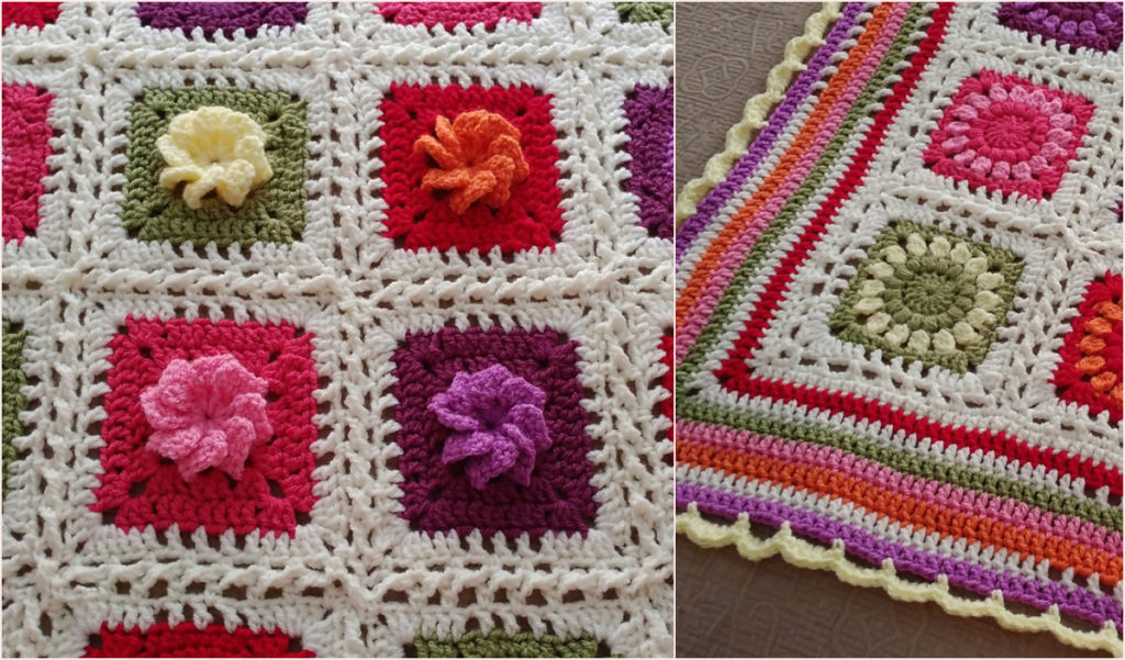 Cute Flower Garden CAL Blanket Pattern