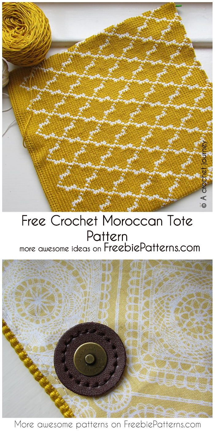 Free Crochet Moroccan Tote Pattern