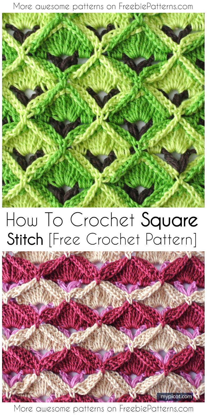 How To Crochet Square Stitch [Free Crochet Pattern]