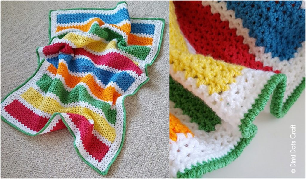 V-Stitch Crochet Baby Blanket