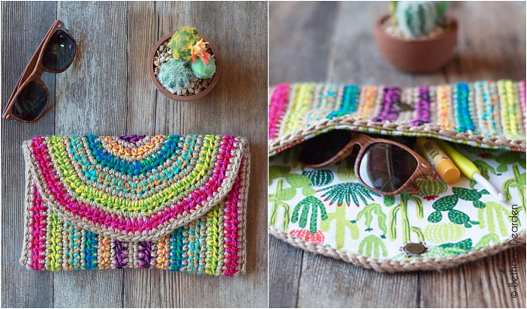 Rica Colorful Clutch Crochet Free Pattern
