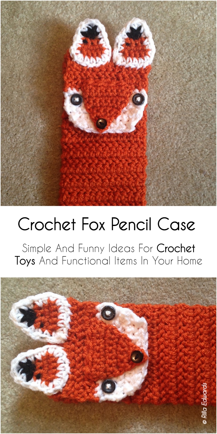 Crochet Fox Pencil Case Pattern