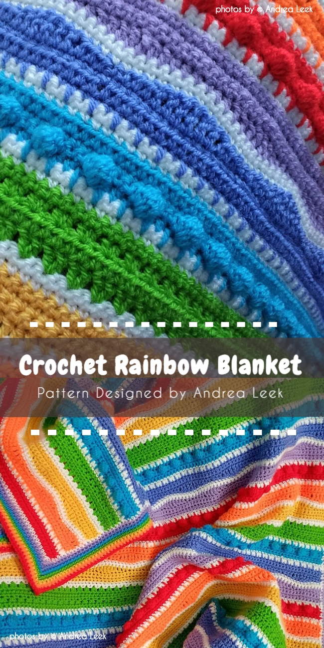 Rainbow Blanket Pattern by Andrea Leek